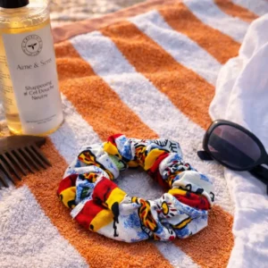 chouchou éco-responsable motif ethnique coton fait main Ame et Sens