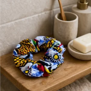 chouchou femme cheveux motif africain