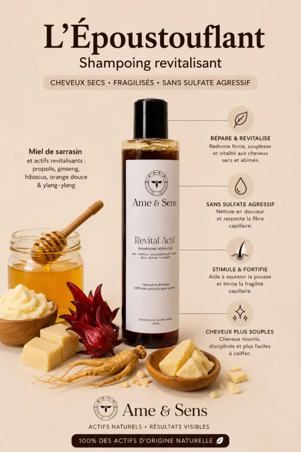 Bienfaits du shampoing naturel revitalisant l'époustouflant d'Âme et Sens