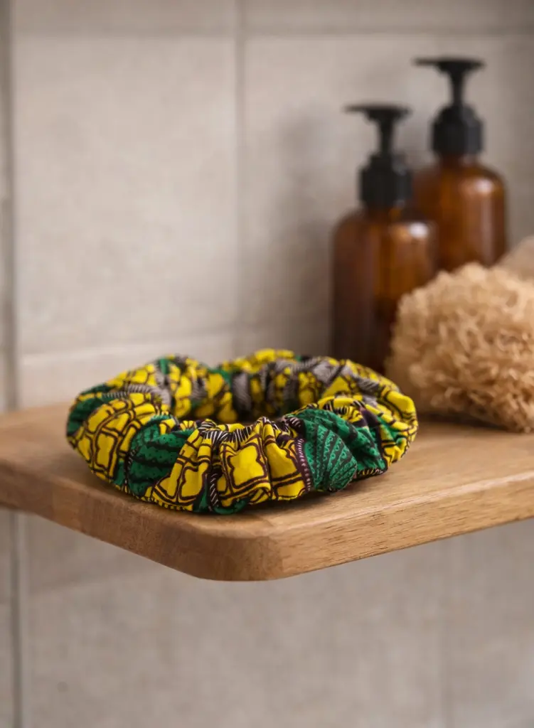 chouchou fait main motif wax