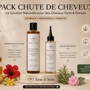Pack shampoing et lotion pour chute cheveux et cheveux fragilisés