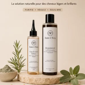Pack rituel cheveux gras lotion détox et shampoing régulateur